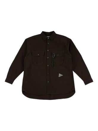 And Wander buttoned chest-pocket shirt - Brown