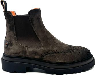 Santoni Chelsea Boots - Heren - Chelseaboots - Bruin - 39 1/2 EU - Leer - Schoenen