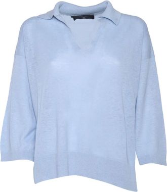 FILIPPO DE LAURENTIIS Top con maniche a 3/4 - Blu