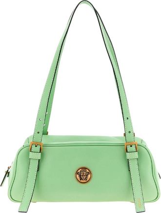 Versace Green Embleme Medium Shoulder Bag