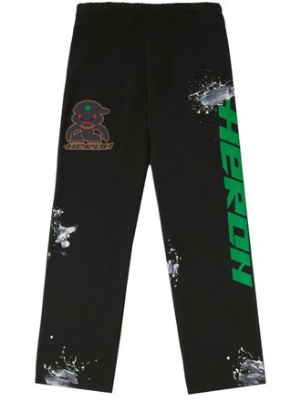 Heron Preston Broek met verfspatten - Zwart