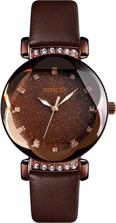 Invicta Celestial 70331 Dameshorloge - Quartz Uurwerk - Metaal met Bruine Wijzerplaat - 34 mm