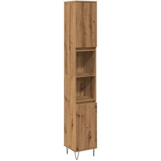 vidaXL Armario de baño madera contrachapada roble artisan 30x30x190 cm Vidaxl