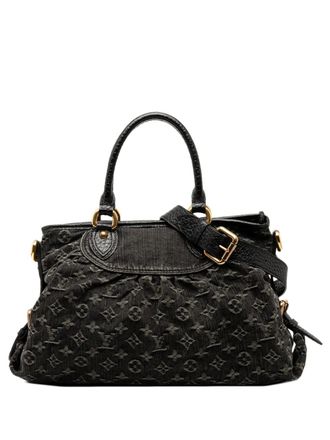 Louis Vuitton 2007 Monogram Denim Neo Cabby MM satchel - Black