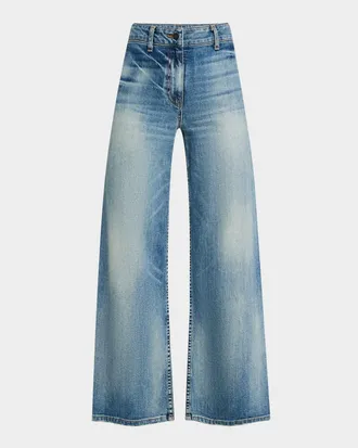 Nili Lotan Megan Wide-Leg Jeans
