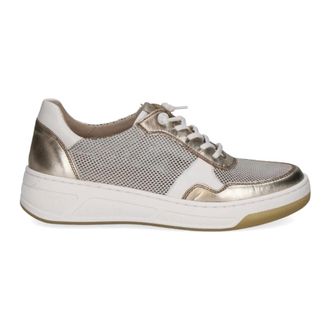 Caprice Schoenen, Dames, Beige, 37 EU, Leer, Emma Sneaker