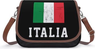 Generic Italian Flag Small Womens Crossbody Bags Shoulder Handbag with Adjustable Strap for Travel