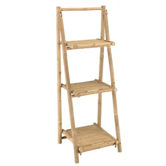 Macabane Estanter&iacute;a plegable de 3 niveles de bamb&uacute;