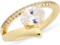 Covet Open Faux Stack Ring in Clear /Gold at Nordstrom Rack, Size 7