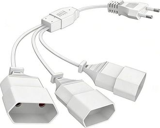 OEM Cable De Extensi&oacute;n Plano 3 En 1 De 1 M, Regleta Con Enchufe Plano, Para Colocar Detr&aacute;s De Muebles, Doble Toma De Corriente, Cable Para Pc, Regleta Tri