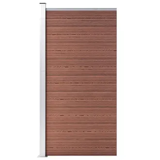 vidaXL Panel De Valla Wpc Marr&oacute;n 95x186 Cm Vidaxl