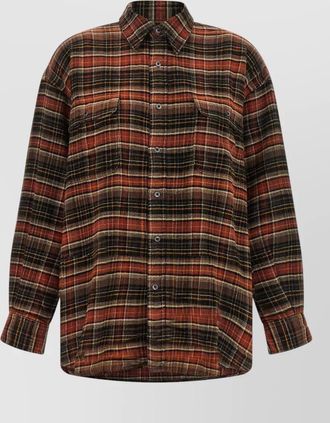 R13 cotton oversized checked shirt