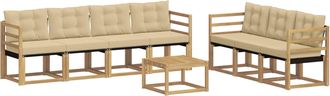 vidaXL Conjunto De Sof&aacute;s De Exterior 8 Uds. Y Beige Vidaxl