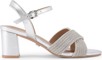 Carvela Womens Divine Block Wf Sandals - Silver - Size UK 8