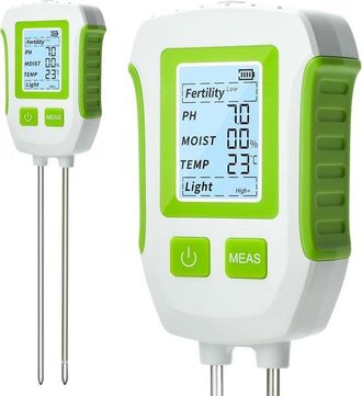 OEM Medidor De Ph 5 En 1, Analizador De Suelo Multifuncional Para Fertilidad, Ph, Humedad, Plantas Y Plantas De Interior, Verde