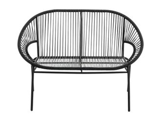 VENTE-UNIQUE.COM Banco de jard&iacute;n resina negro