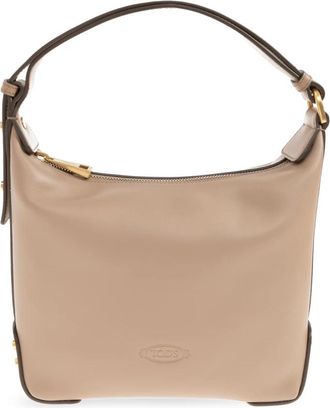 Tod's Metal Dots Mini Handtas - Dames - Handtassen - Beige - ONE Size - Leer - Tassen