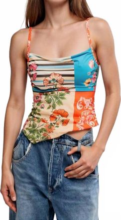 Free People Womens Estella Tank Top In Pop Combo