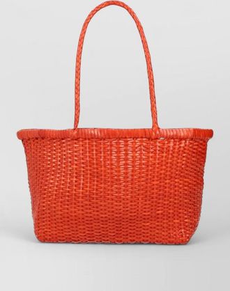 Dragon Diffusion beach bag woven texture double handles