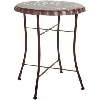 Wanderlust Deco Wanderlust Deco - Mesa Redonda De Metal Negra D60x71h Cm