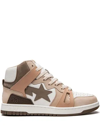 A Bathing Ape Bape STA93 Hi M2 Brown sneakers - unisex - Rubber/Fabric/Leather - 12 - Neutrals