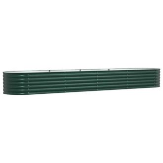 Berkfield Home Garden Raised Bed Green 400x80x44 cm Galvanised Steel | Size: 400 x 80 x 44 cm