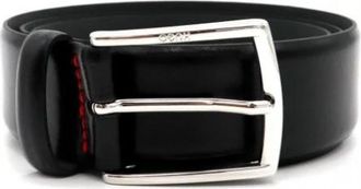 HUGO BOSS Gregor Sz 35 Riem - Heren - Riemen - Zwart - 110 CM - Leer - Accessoires