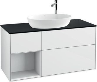 Villeroy & Boch V&b Waschtischunterschrank Finion 1200x603x501mm Regal Glos. Wh Glos. Wh