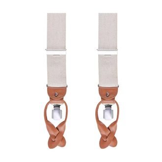 Profuomo Informele Bretels - Heren - Accessoires - Beige - Maat: ONE Size Viscose