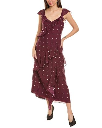 Jason Wu Paint Dot Silk Maxi Dress