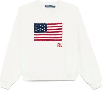 Polo Ralph Lauren Felpa con logo ricamato - Bianco