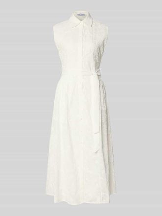 Mango Maxikleid mit Bindeg&uuml;rtel Modell CATA in Offwhite, Gr&ouml;&szlig;e XL