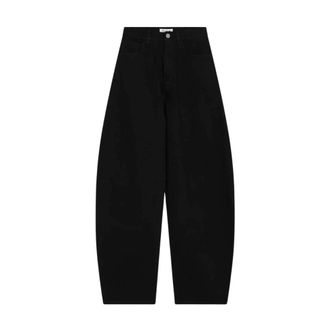 Alaia Loose-fit Jeans, female, Black, Size: XS Round Jeans