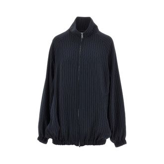 Frankie Shop Pinstriped twill Baxter track jacket Woman XS