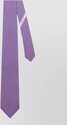 Ferragamo silk tie slim design geometric pattern