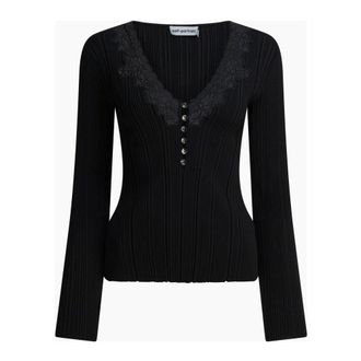 Self Portrait Mujer, Camisetas, Negro, Talla: M