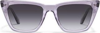Quay Call The Shots 54mm Gradient Cat Eye Sunglasses in Sweet Pea/Smoke at Nordstrom Rack