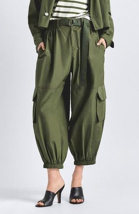 Derek Lam Tasmin Belted Balloon Cargo Pants in Fatigue at Nordstrom, Size X-Large