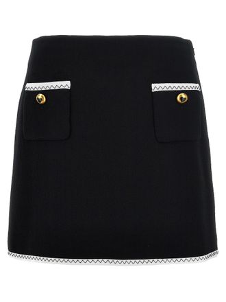 Moschino Bicolor Viscose Long Womens Skirt