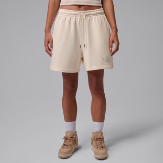 Nike Jordan Womens Jordan Flight Fleece Shorts in Brown | IF1154-110