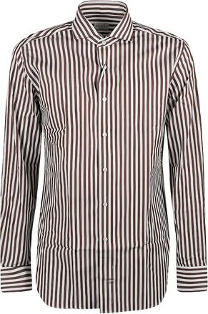 Xacus Camicia a righe - Marrone
