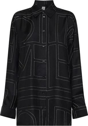 Toteme Shirts - Dames - Overhemden - Zwart - M - Overhemden