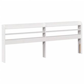 Berkfield Home Headboard with Shelves White 200 cm Solid Wood Pine