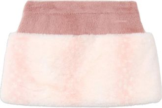 GCDS Faux Fur Miniskirt - Dames - Korte rokken - Roze - S - Leer - Rokken