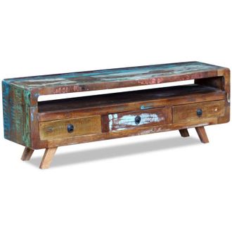 vidaXL Vidaxl - Mueble De Tv Con 3 Cajones Madera Maciza Reciclada