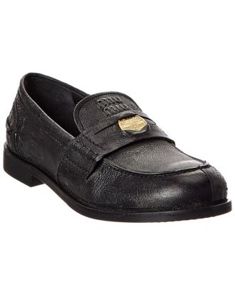 Miu Miu Leather Penny Loafer