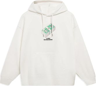 Li-Ning x Phil Hackett Graphic Hoodie White AWDT227-2
