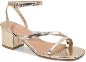 Berness Strappy Block Heel Sandal in Gold at Nordstrom Rack, Size 7.5