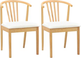 vidaXL Silla De Comedor 2 Uds. Madera De Caucho S&oacute;lida Vidaxl