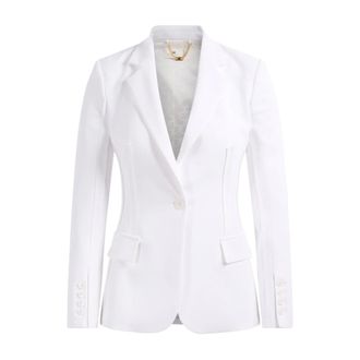 Elisabetta Franchi Blazers, female, White, Size: XL Giacca